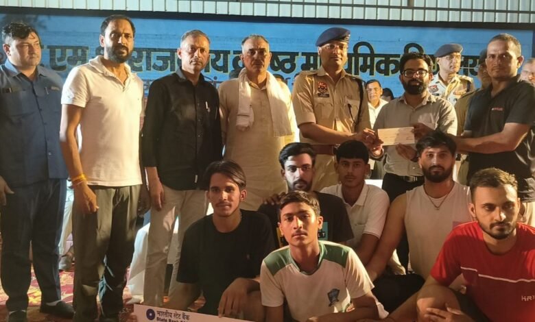 Volleyball match was held during the night stay program in the village, winning teams got prizes